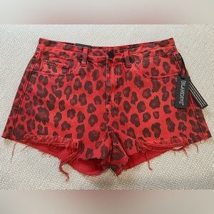 NEW! BLANKNYC Red Cheetah Print Shorts